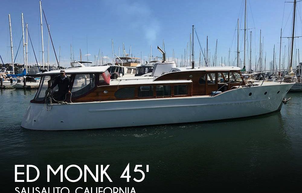 1951 Ed Monk Try Cabin Canoe Stern Diesel Motor Yacht