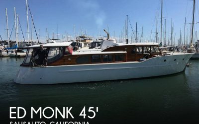 1951 Ed Monk Try Cabin Canoe Stern Diesel Motor Yacht