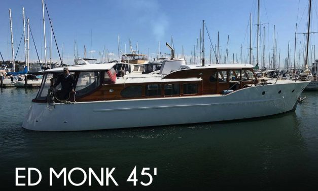 1951 Ed Monk Try Cabin Canoe Stern Diesel Motor Yacht